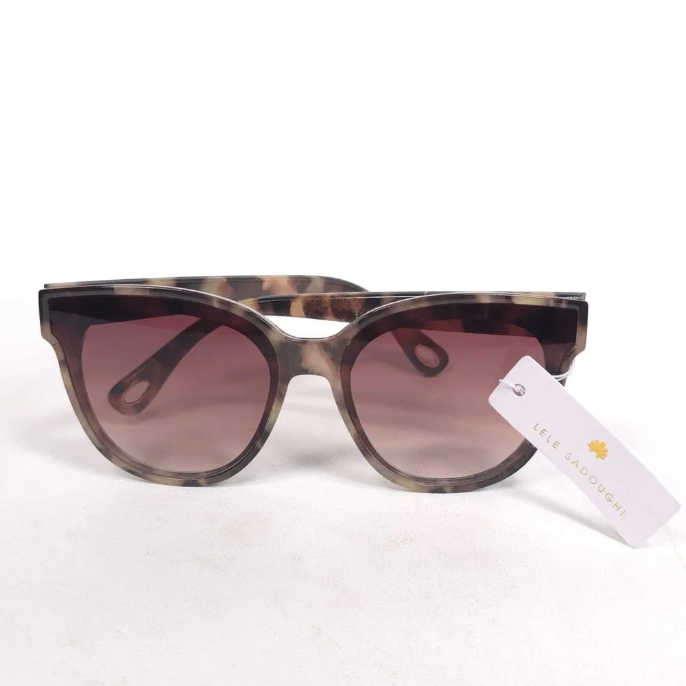 LELE SADOUGHI Women's New Sunglasses Retro Cat Eye Tortoise UV400